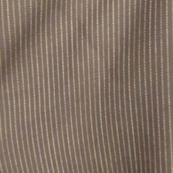 LOFT Ann Black And White Pinstriped Flat Front Wide Legged Wool Blend Trousers - Picture 5 of 15